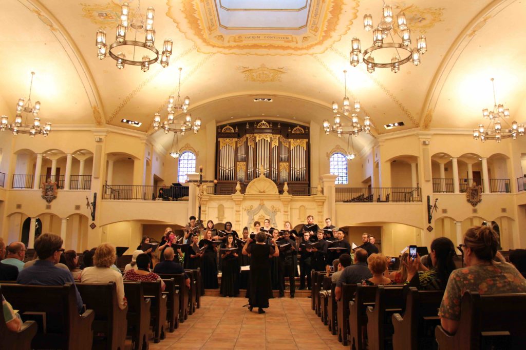 The Avila Singers perform inside Visitation Church