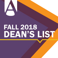 2018 Fall Dean's List graphic