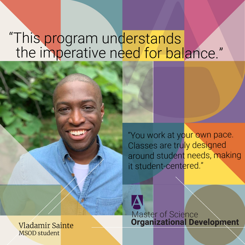 this program understands the imperative need for balance. You work at your own pace. Classes are truly designed around student needs, making it student-centered