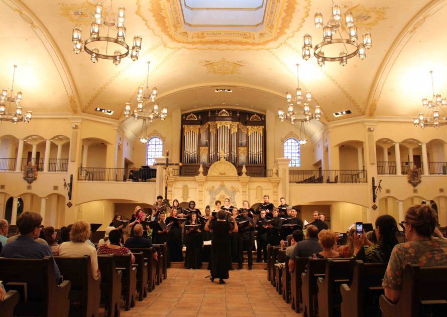 The Avila Singers perform inside Visitation Church