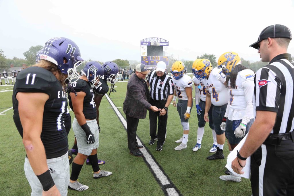 Coin toss before a home football game vs. Bethany College