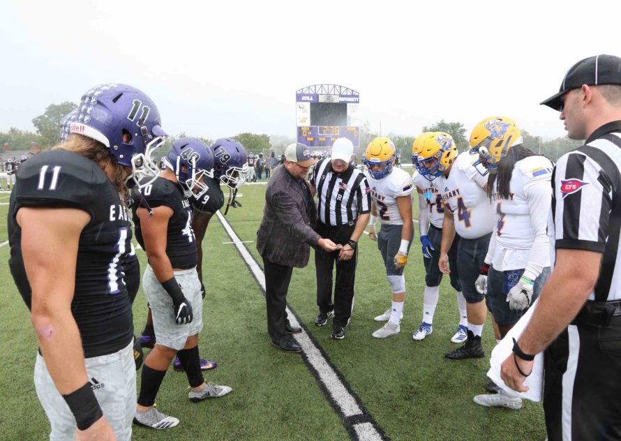 Coin toss before a home football game vs. Bethany College