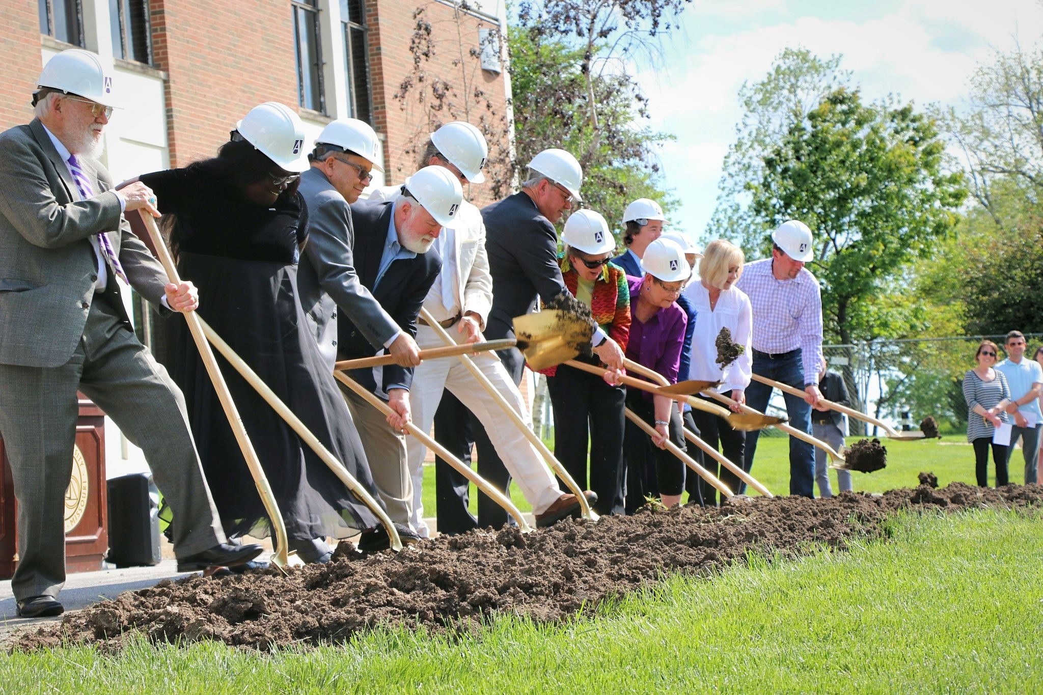 Ground breaking ceremony for the Goppert Performing Arts Center