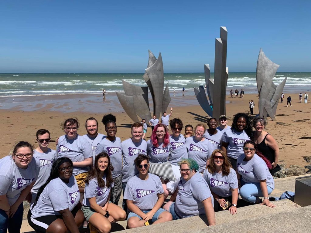 The Avila University Singers on Normandy Beach