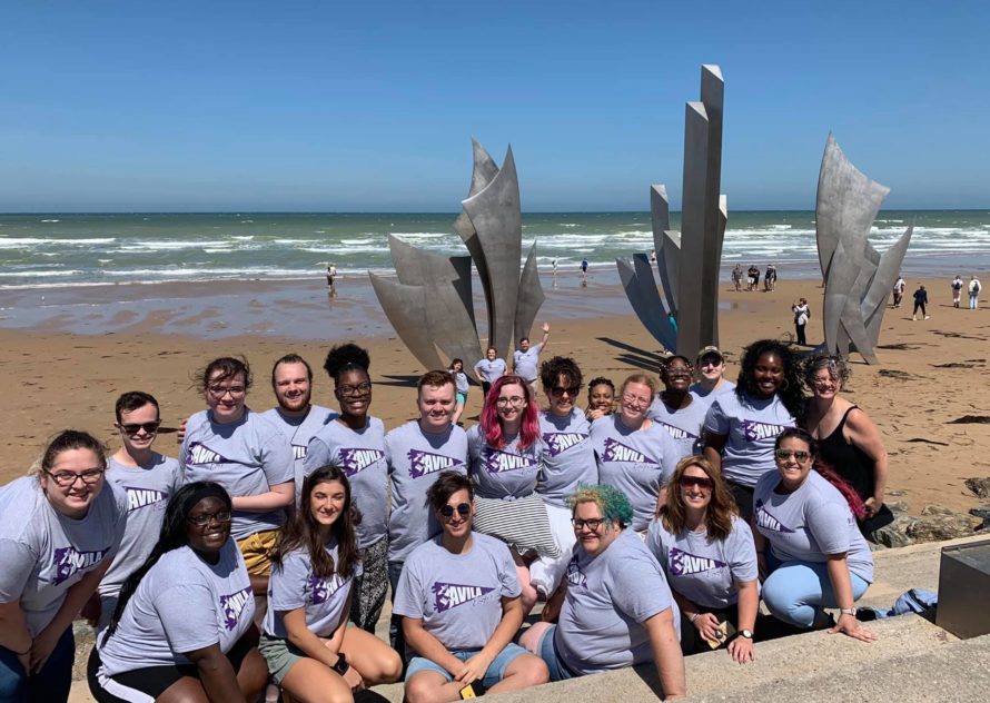 The Avila University Singers on Normandy Beach