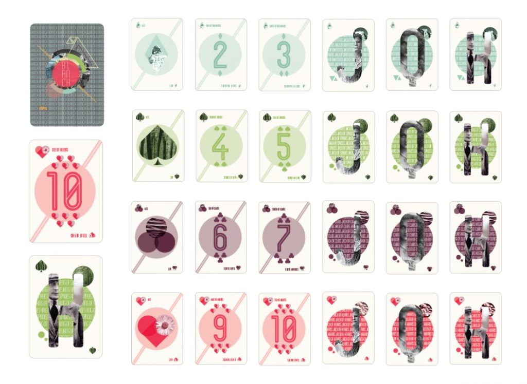 Student design project reimagining playing cards