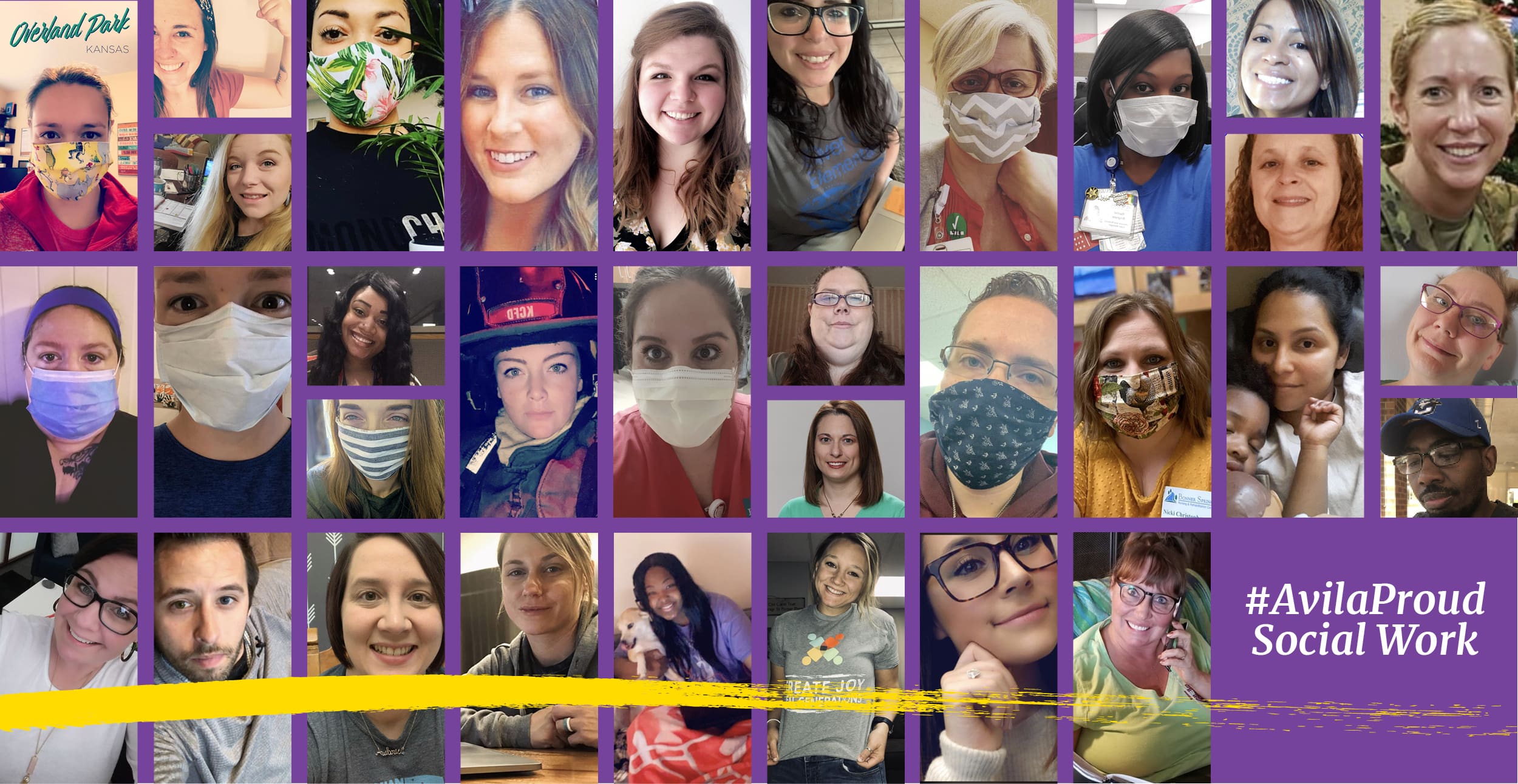 hashtag avila proud, social work. collage of social work graduates