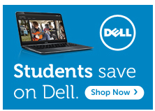 Dell student savings graphic