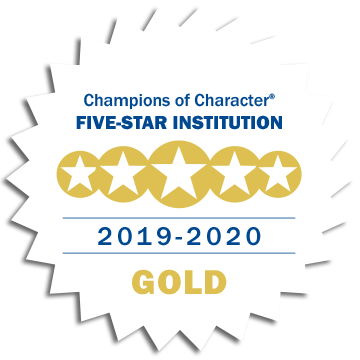 Champions of Character Five-Star Institution 2019-2020 Gold medallion