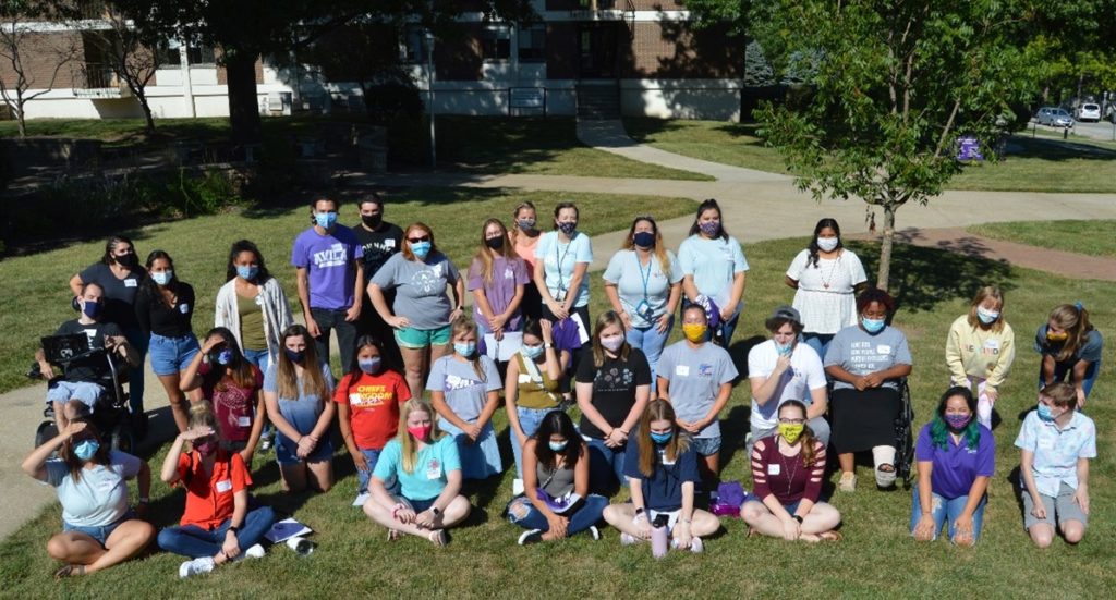 Group of students posed outdoors