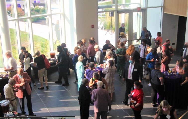 The Grand Lobby of the Goppert Performing Arts Center