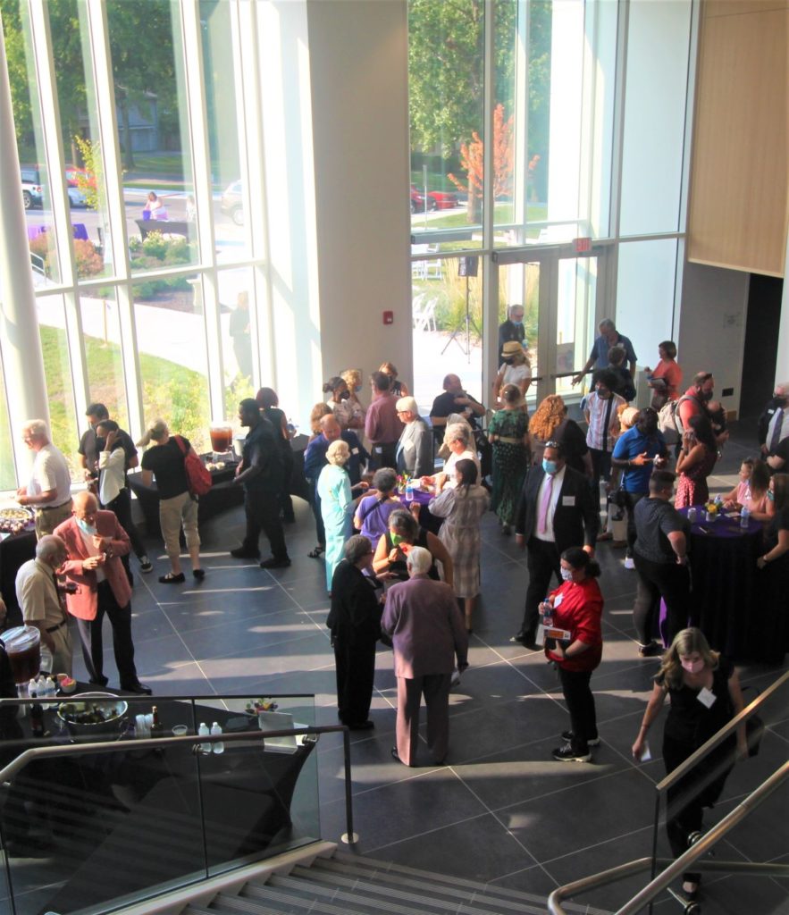 The Grand Lobby of the Goppert Performing Arts Center