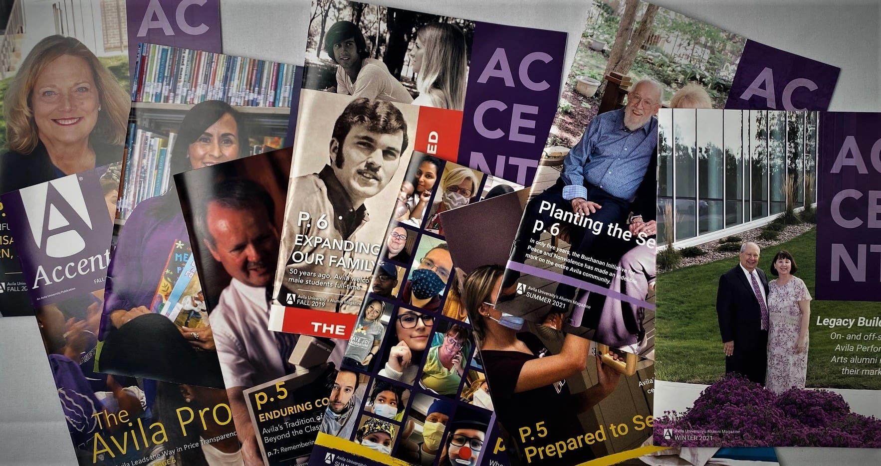 Assortment of Accent magazine covers