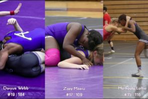 Nationally ranked wresters Daryus Webb, Zoey Mzeru, and Markayla Lottie