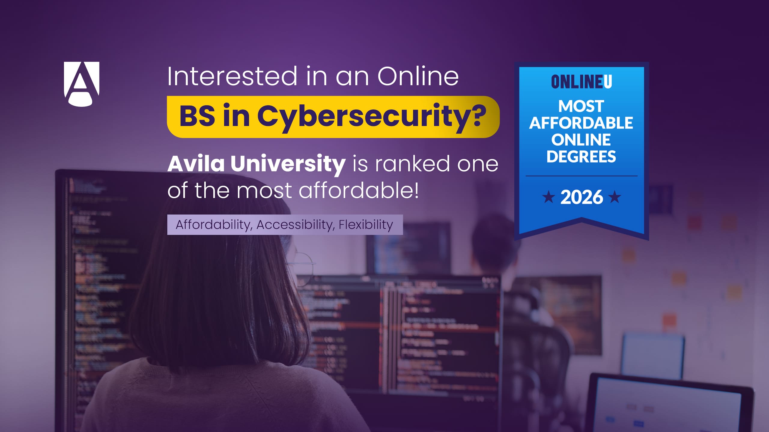 Avila University ranked one of the most affordable online BS in Cybersecurity programs by OnlineU Most Affordable Online Degrees 2026