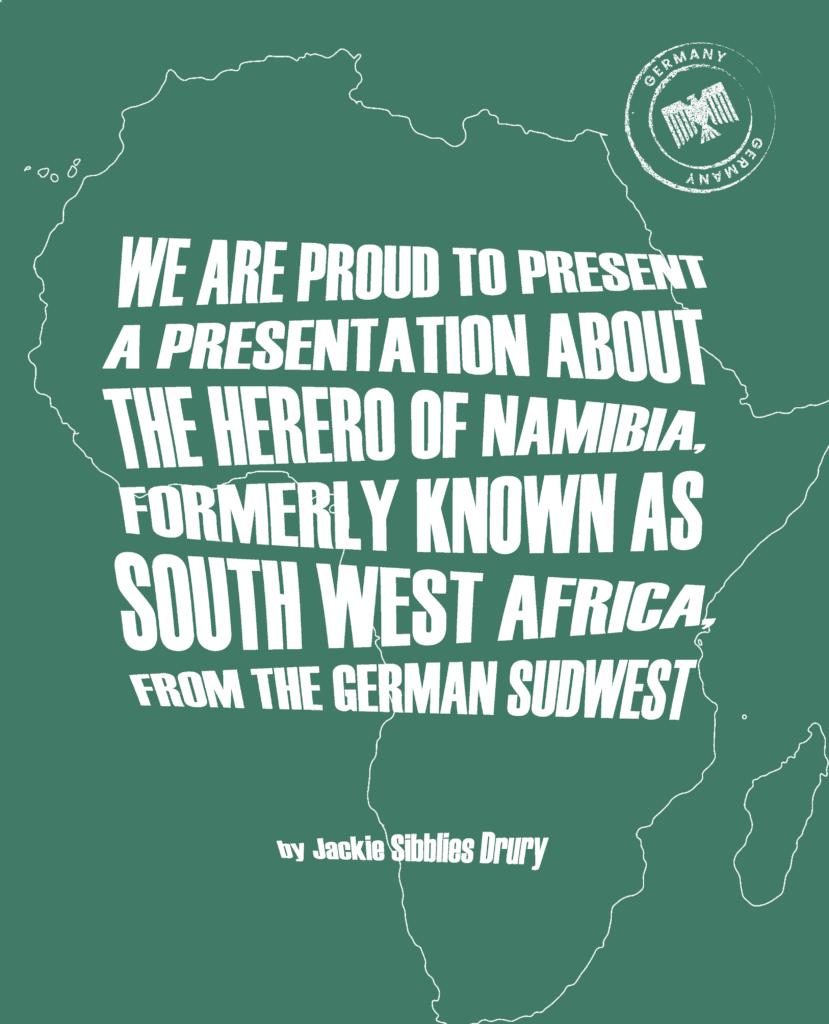 We Are Proud to Present a Presentation About the Herero of Namibia, Formerly Known as South West Africa, from the German Sudwestafrika by Jackie Sibblies Drury — Avila University Theatre production poster. November 19–22, Frantze Family Black Box Theatre